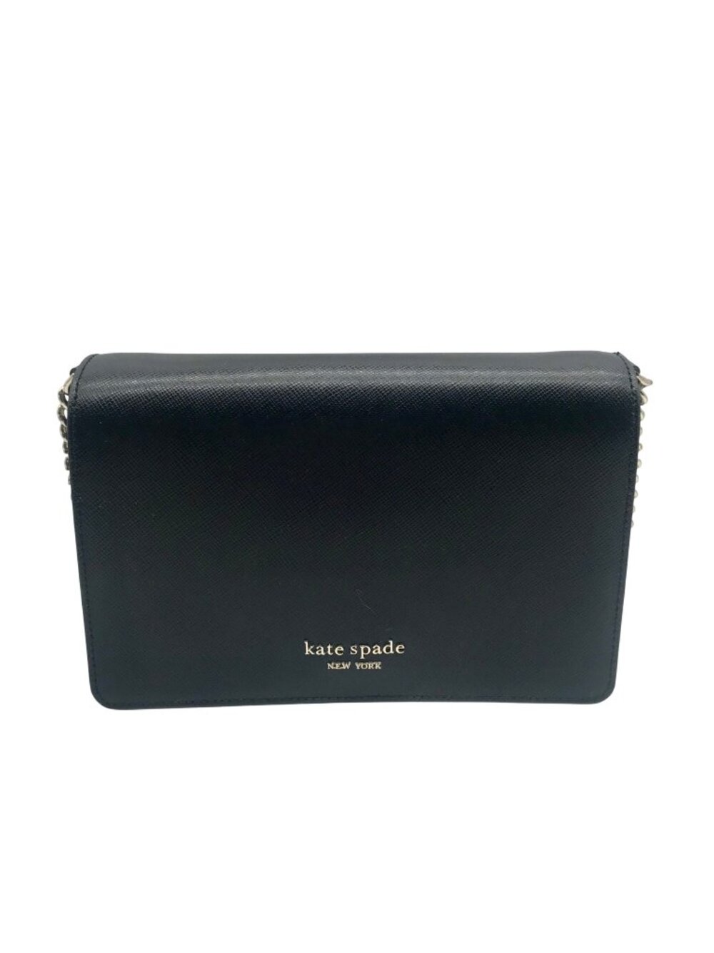 Kate Spade Black Flap-Style Crossbody Wallet